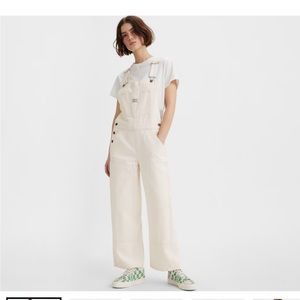 Levi’s white overalls, women’s size extra small